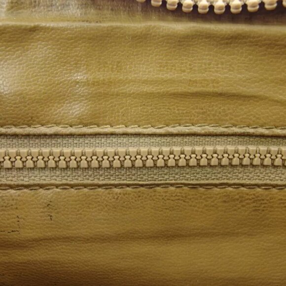 CELINE Clutch Bag Macadam Beige PVC x Leather Authentic - Picture 10 of 10